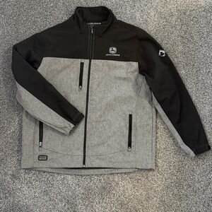 John Deere Black and Gray Performance Jacket